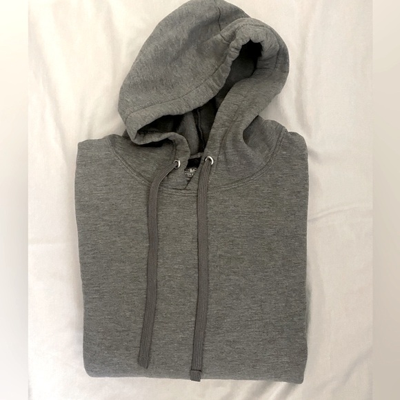 ATHLETIC WORKS GRAY HOODIE SWEATSHIRT - Picture 7 of 8